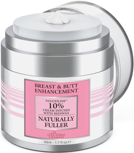 Divine Derriere Perky Lift & Firm Breast Cream with Powerful Skin Tightening Volufiline - Plump and Volumize Saggy Skin - Breast Lift and Firming Cream