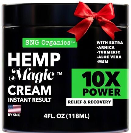 Hemp Cream 4oz Hemp Oil & Arnica Cream, Discomfort on Joint, Muscle, Shoulder, Hip, Neck, Knee & Back - All Natural Soothing Cream - Made in USA - Fast Acting Menthol Rub