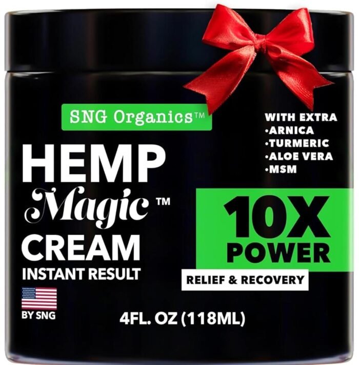 Hemp Cream 4oz Hemp Oil & Arnica Cream, Discomfort on Joint, Muscle, Shoulder, Hip, Neck, Knee & Back - All Natural Soothing Cream - Made in USA - Fast Acting Menthol Rub